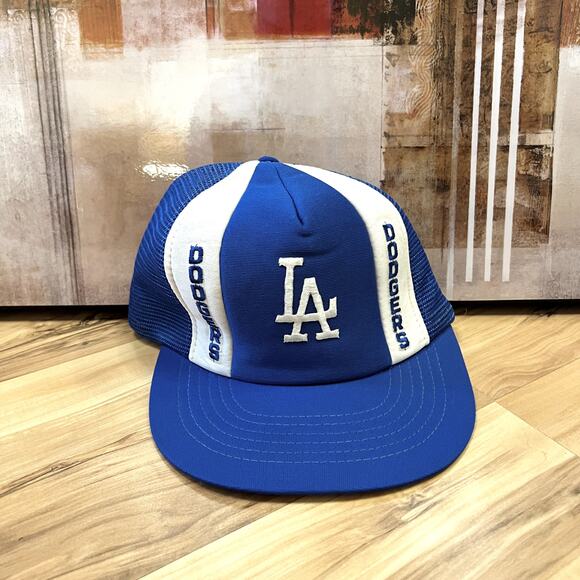 80s Los Angeles LA Dodgers MLB Trucker Snapback Hat California Headwear Vintage - Picture 2 of 5